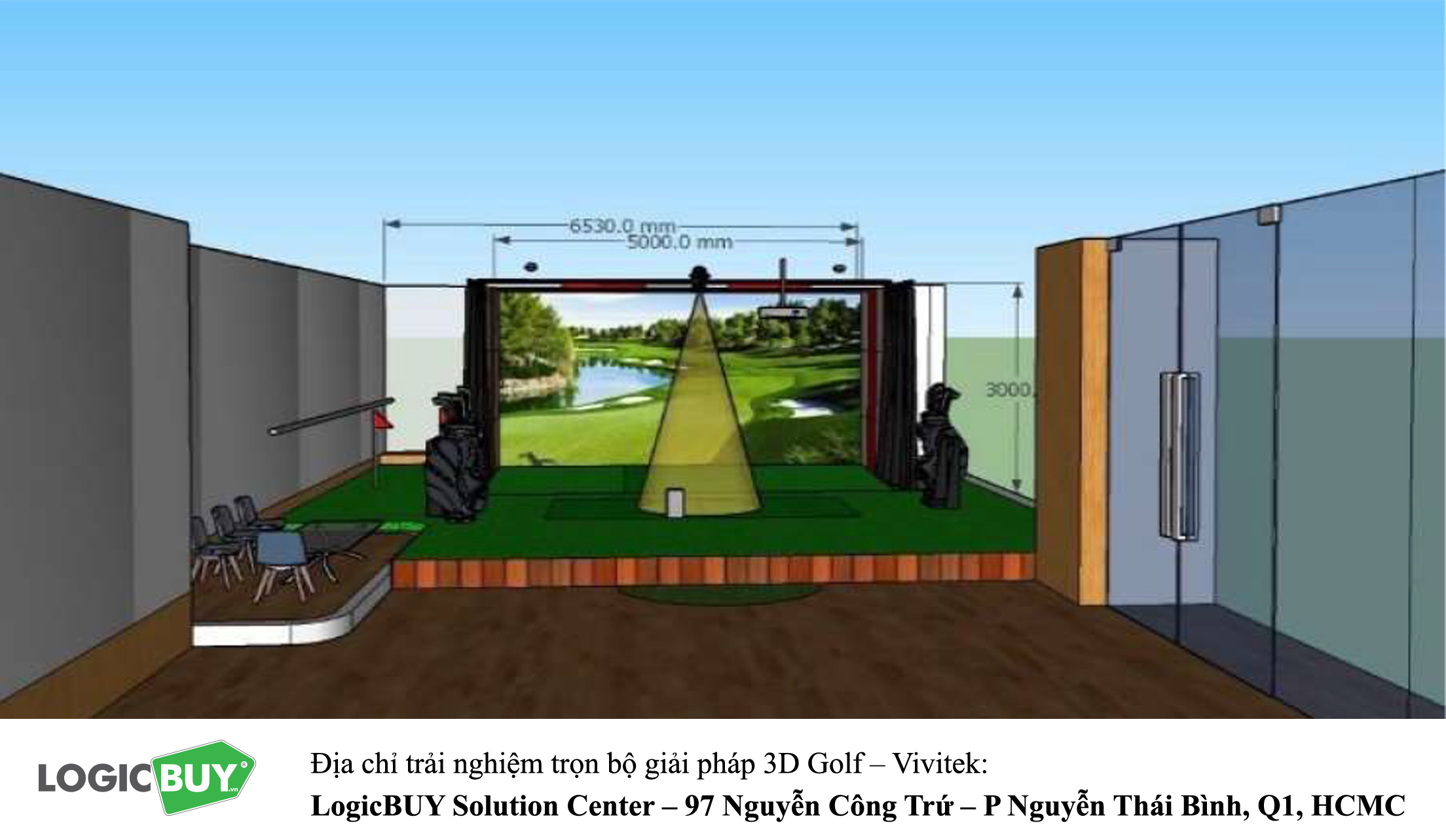 Phòng Golf 3D Vivitek 10