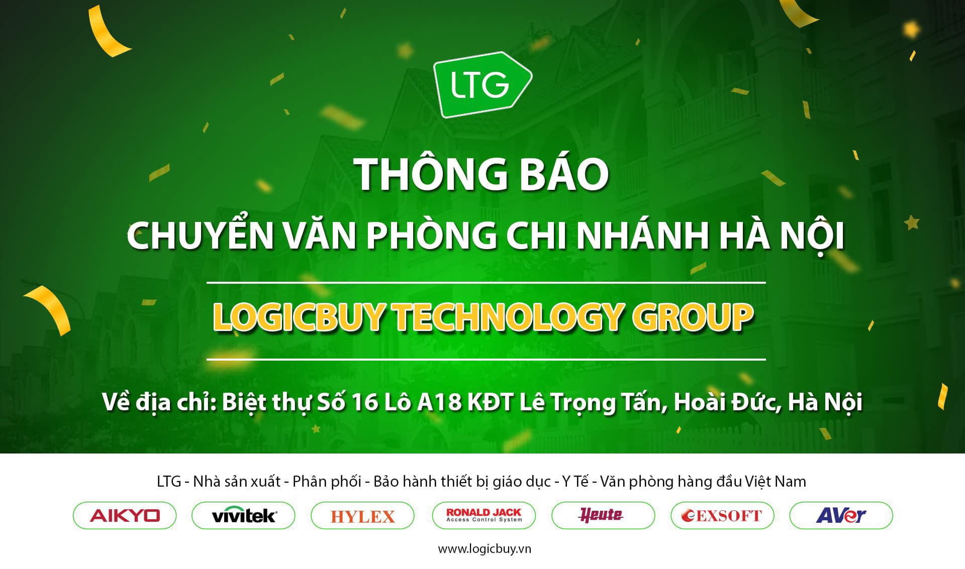 Thông báo thay đổi địa chỉ chi nhánh LTG tại Hà Nội
